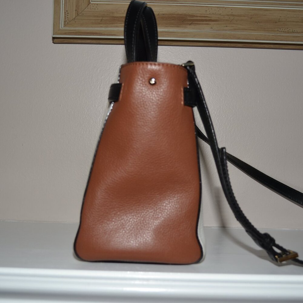 Kate Spade Houston Street Leo Pebble Leather Color Block Satchel Crossbody Bag - Picture 4 of 12